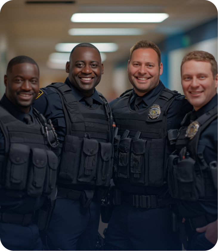 officers smiling